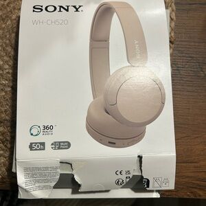 Sony WH-CH520 Over-Ear Headphones - Cream
